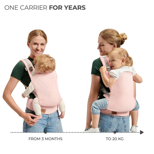 Kinderkraft NINO 2 σε 1 Μάρσιπος για Παιδιά έως 20kg Confetti Pink KNNINOCOPNK0000