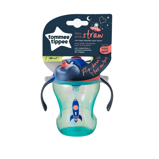 Tommee Tippee Trainer Straw Cup Εκπαιδευτικό κύπελλο 7+ μηνών 230ml Blue 470133