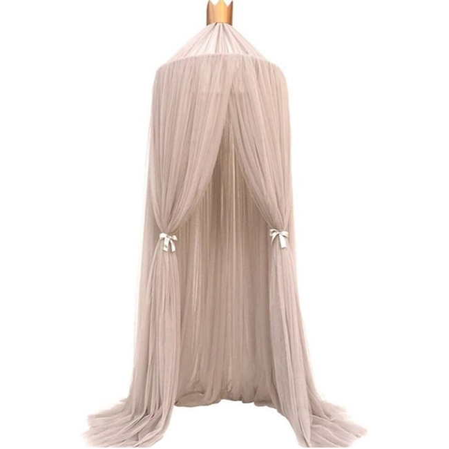 Bed Canopy , Princess Dreamy Canopy, Kids Room Play Tents Baby Anti Mosquito net for Bed, Nursery Canopy Perfect Decoration Khaki