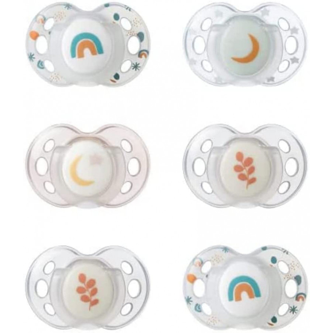 Tommee Tippee FunStyle Ορθοδοντική Πιπίλα Σιλικόνης 6-18 μηνών 6 τεμαχια 433555