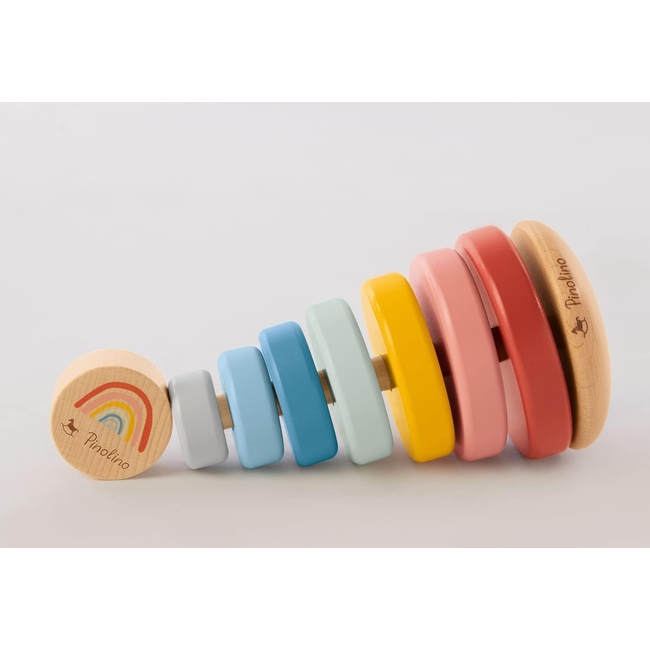 Pinolino Ruby Wooden Pyramid Toy 12+m colorful stacking toy
