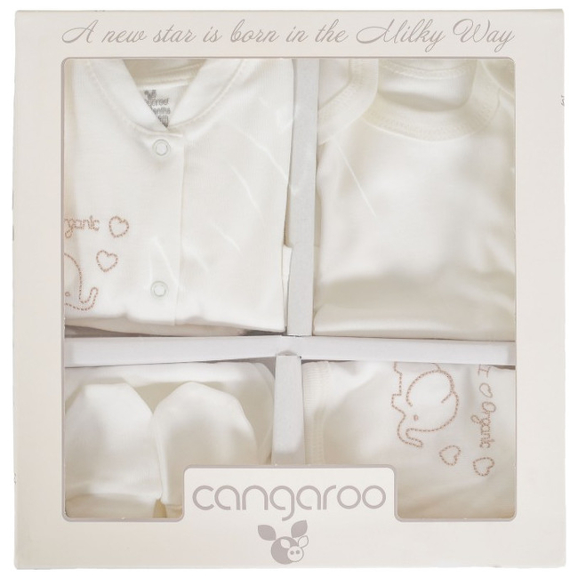 CANGAROO 6 -piece gift set for newborn 100% Cotton Milky Way Beige 5766658679962