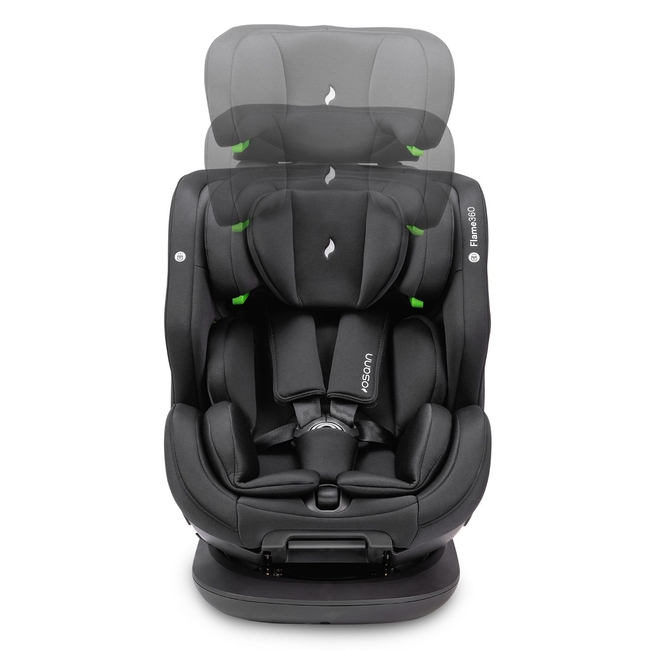 Osann Flame360 i-Size Child Seat 0-36 kg 40-150cm All Black 108281243