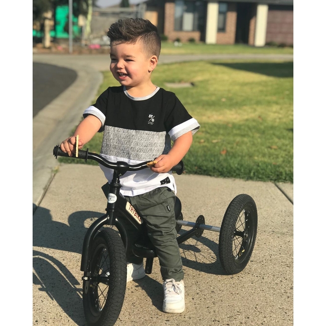 Trybike 2 in 1 Τρίκυκλο που μετατρέπεται σε ποδήλατο ισορροπίας Vintage Black