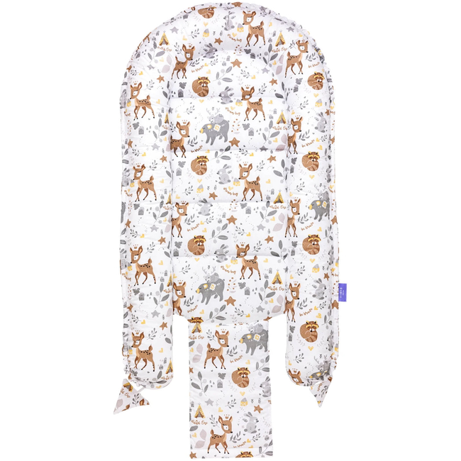 Jukki Baby Nest Cocoon 100x55 Double Sided Set of 5 Magical Woodland Minky