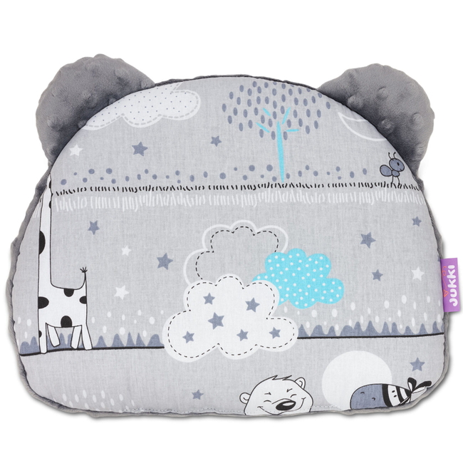 Jukki Baby Nest Cocoon 100x55 Double Sided Set of 5 Zebra Grey Minky