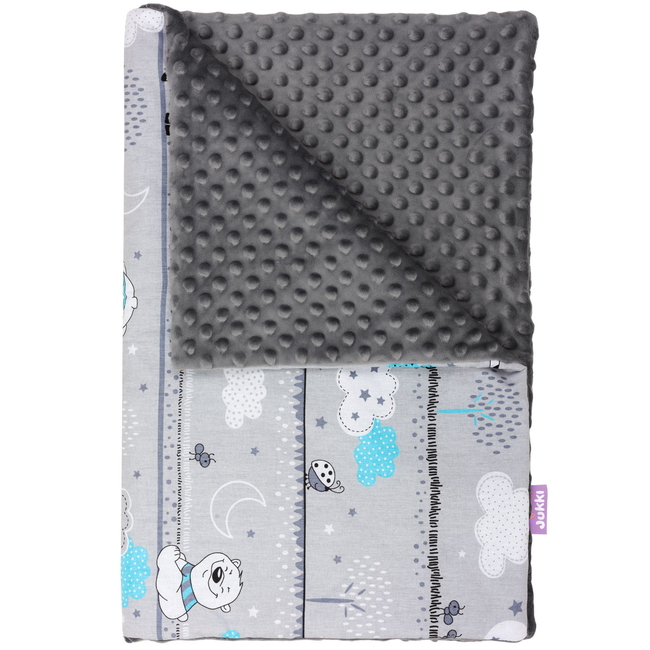 Jukki Baby Nest Cocoon 100x55 Double Sided Set of 5 Zebra Grey Minky