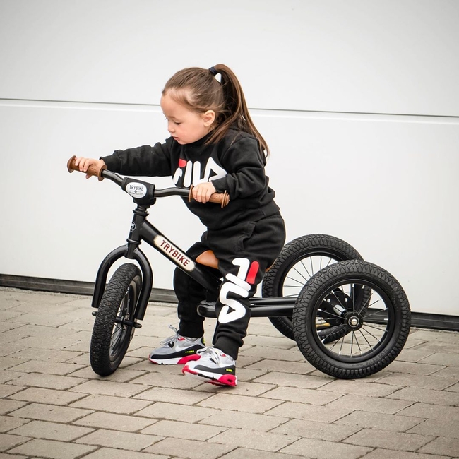 Trybike 2 in 1 Τρίκυκλο που μετατρέπεται σε ποδήλατο ισορροπίας Vintage Black