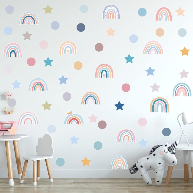 OEM Wall Stickers Rainbow Colourful Kids Room Decoration