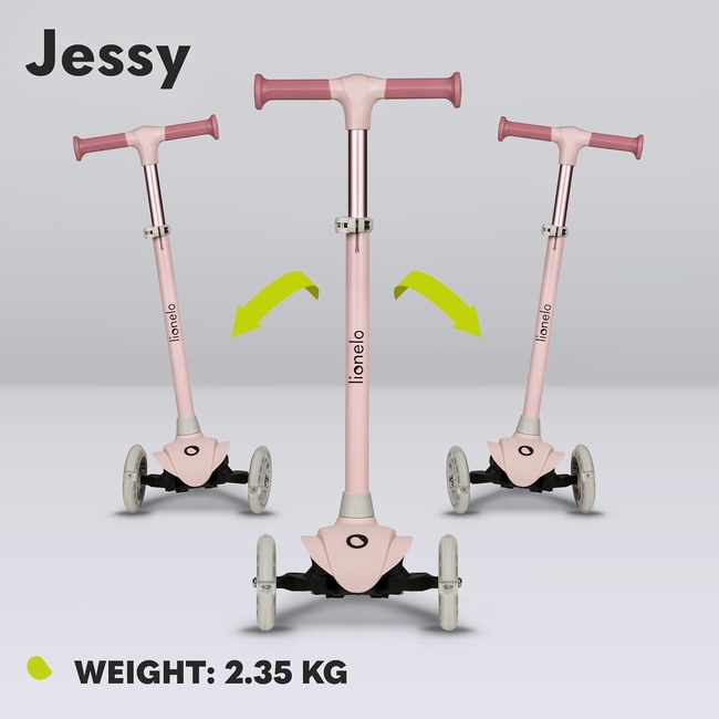 Lionelo Jessy Παιδικό Πατίνι Αλουμινίου με 3 τροχούς LED (3+ ετών) Ροζ
