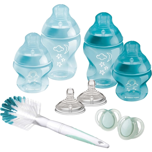 Tommee Tippee Closer To Nature Bottle Set 9 Pieces 0+m BPA Free Mint 422740