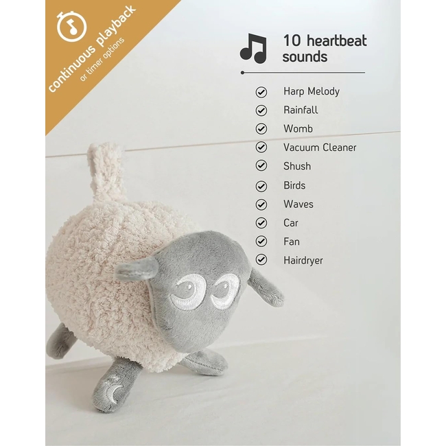 Ewan Deluxe the Dream Sheep Μουσικό Προβατάκι Ύπνου – Με Ήχους, Φως & Αισθητήρα smartCRY Γκρι 9606RD