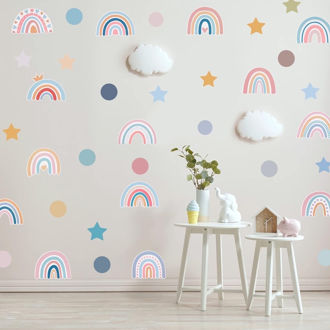 OEM Wall Stickers Rainbow Colourful Kids Room Decoration