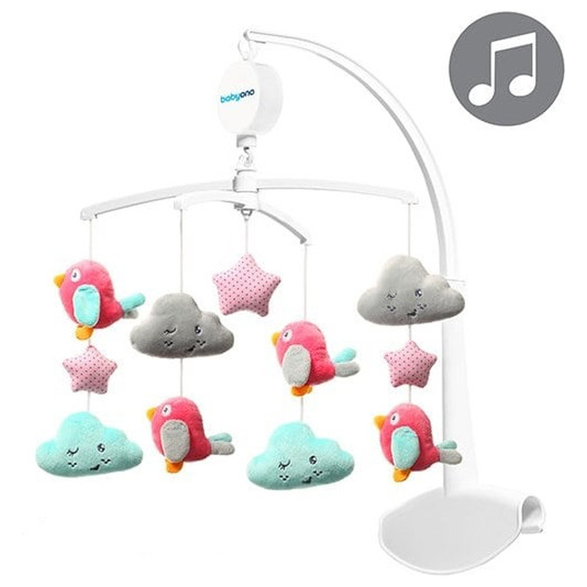 Babyono Περιστρεφόμενο Μουσικό Παιχνίδι Μομπιλε Clouds & Birds BN626
