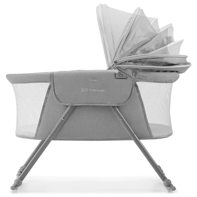 Kinderkraft LOVI Βρεφικό Λίκνο 3 σε 1 Grey KKLLOVIGRY0000