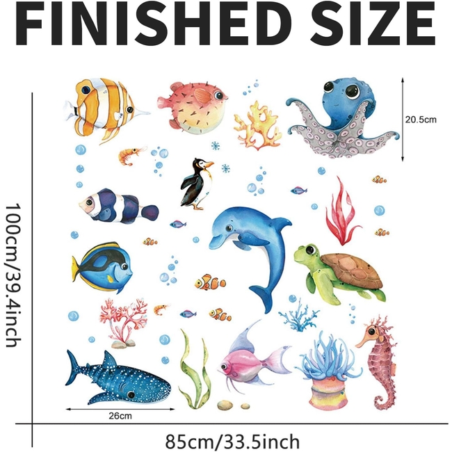 DIY Αυτοκόλλητα Τοίχου Για Παιδικό Δωμάτιο Dolphin Sea