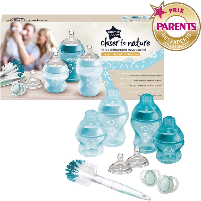 Tommee Tippee Closer To Nature Αρχικό Σετ Πλαστικά Μπιμπερό 9 Τεμαχίων 0+μ BPA Free Mint 422740