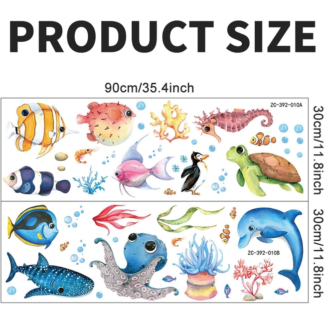 DIY Αυτοκόλλητα Τοίχου Για Παιδικό Δωμάτιο Dolphin Sea