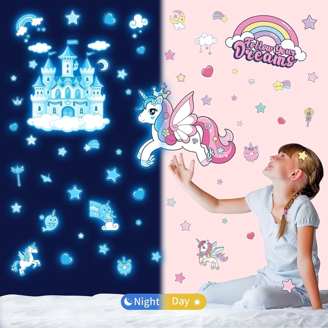 Luminus Stars Stickers for Ceiling and Wall Decals Princess Starry Sky