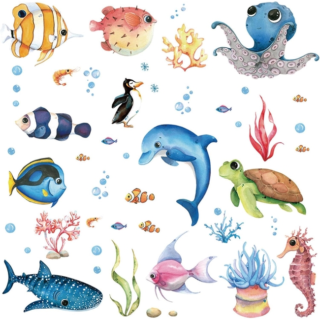 DIY Wall Stickers For Kids Room Dolphin Sea