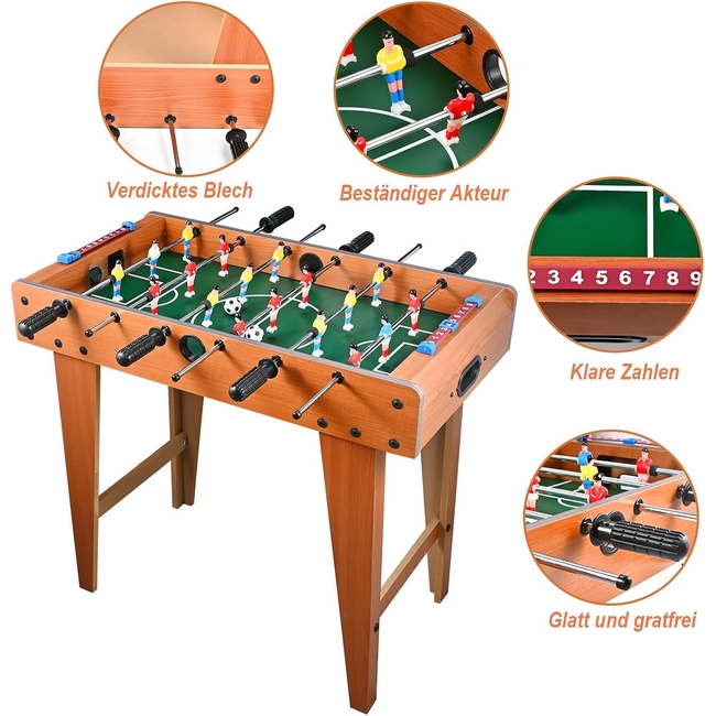 XL Wooden Football Table Game 18 Players 69 x 37 x 65 cm