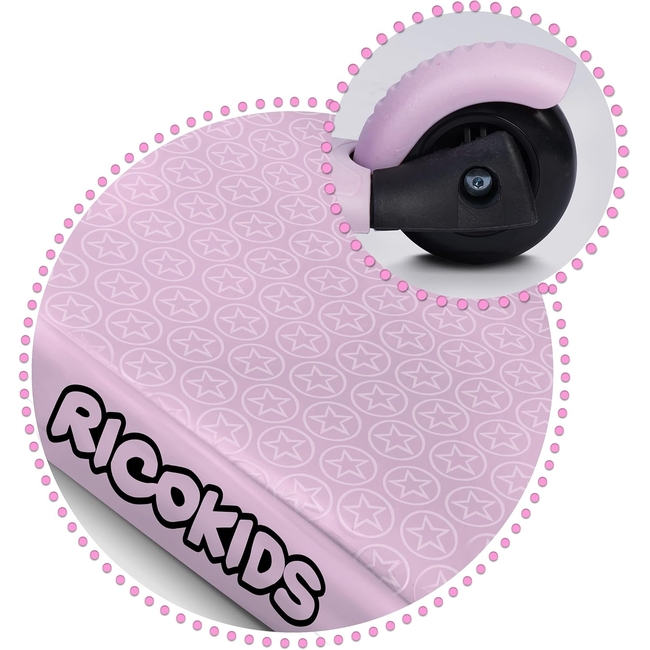 Ricokids Cubi 3-in-1 Scooter Children's Scooter with 3 LED Wheels 3+ years Pink