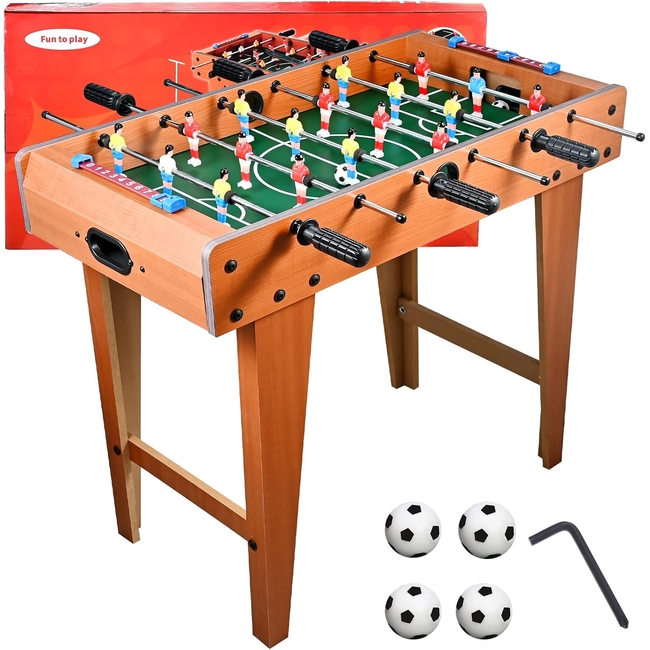 XL Wooden Football Table Game 18 Players 69 x 37 x 65 cm