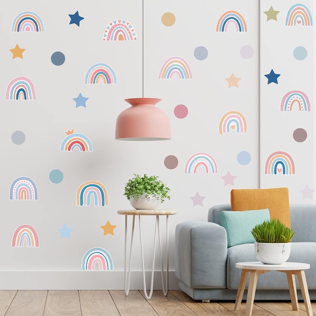 OEM Wall Stickers Rainbow Colourful Kids Room Decoration
