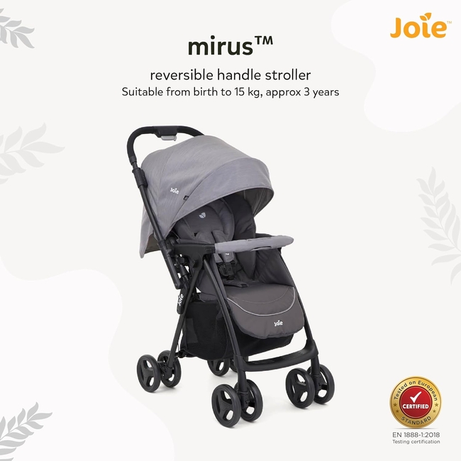Joie Mirus™ Παιδικό Καρότσι με Αναστρέψιμη Λαβή Γονέα 0 - 17.5 kg - Dark Pewter S1703ADDPW000
