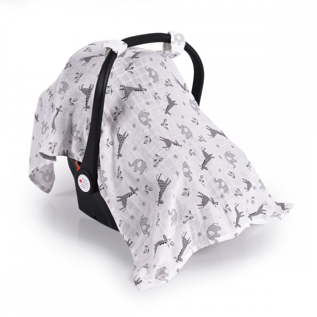 Cangaroo Car Seat Cover White Animals 3800146268275