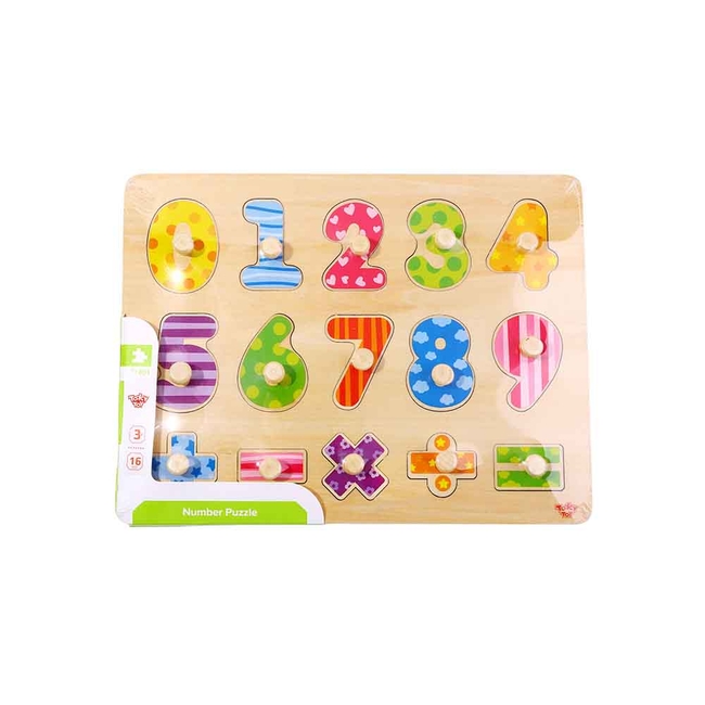 Tooky Toys Tooky toy Number puzzle 16 pcs TY851 6970090043079