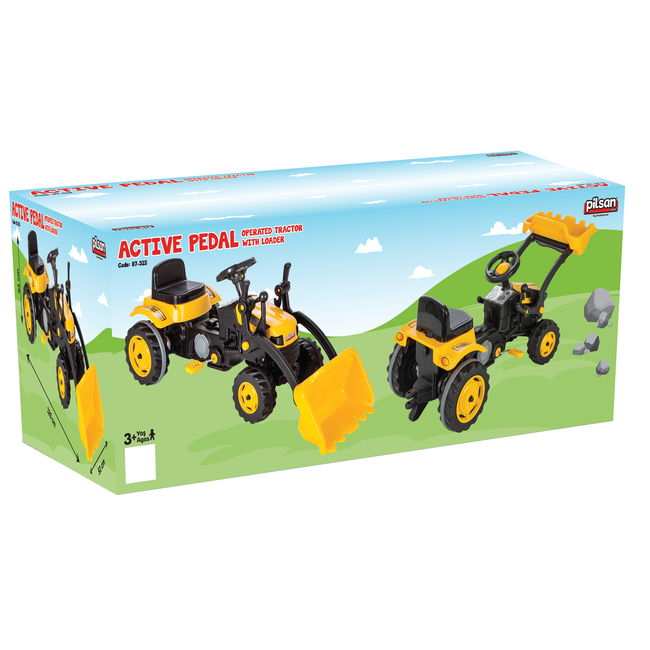 Pilsan Toys 07315 Εκσκαφέας Active Bucket Ποδοκίνητος με Πετάλι Κίτρινος 8693461073151