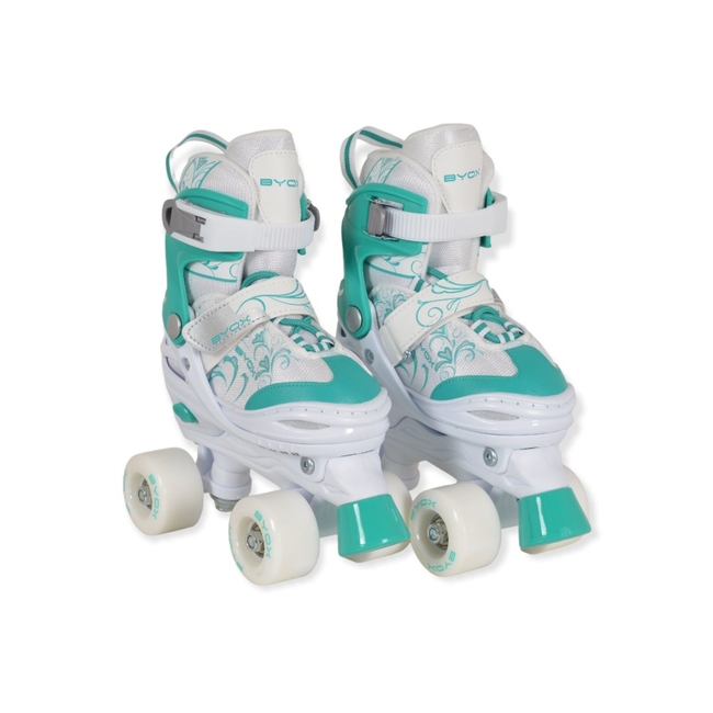 Byox Skates 2in1 Double Inline Quad Incremental Rollers White