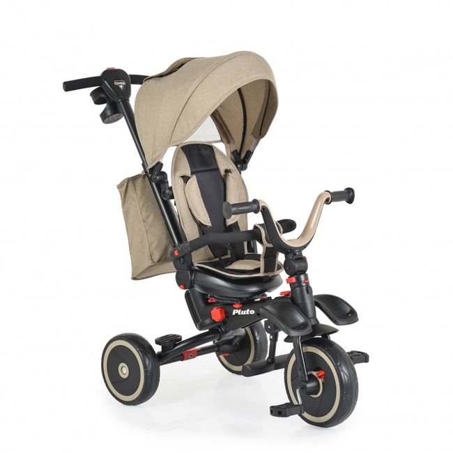 Byox Pluto Folding Tricycle with Swivel Seat & Accessories Beige 3800146231262