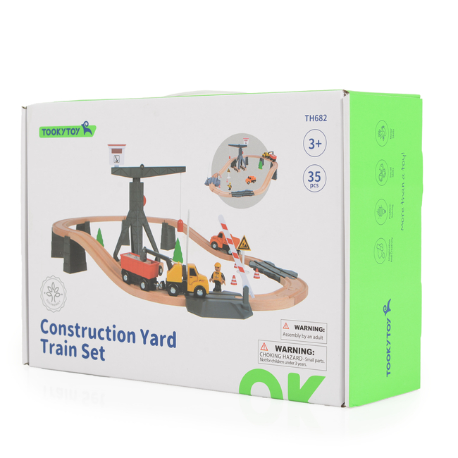 Tooky Toys Construction Yard Train Set TH682 6972633373315