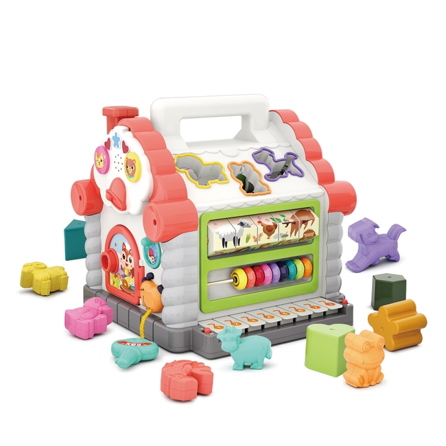 HOLA Activity House Shape Sorter με μουσική/φως/κυβικό μπλοκ 739 3800146224028