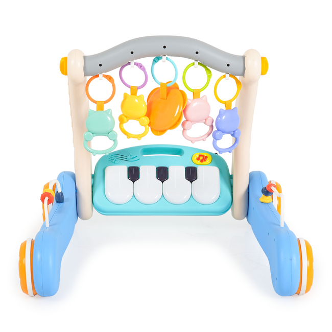 Moni 2 in 1 push walker and play mat Blue piano HE0637 3800146224325