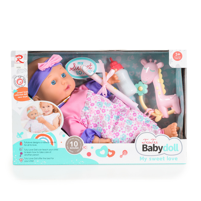 Moni 36cm Doll with stuffed body and sound Owl 6291 3800146223632