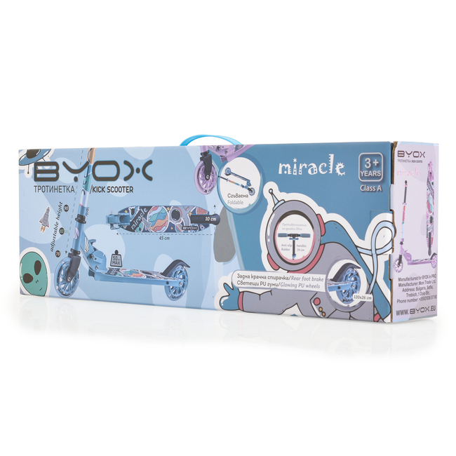 Byox Σκούτερ Miracle 3+ ετών μπλε 3800146228682