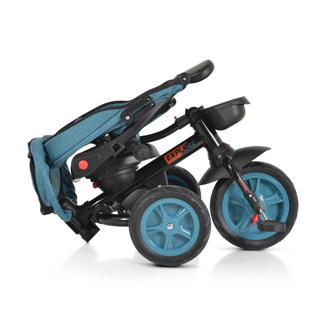Byox Tricycle Explore with foldable handlebar turquoise 3800146231439
