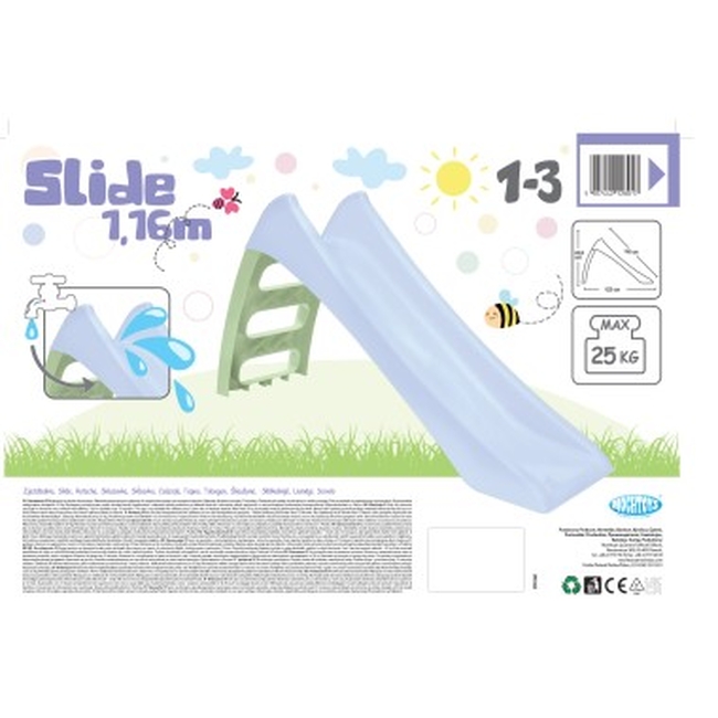 Mochtoys Mochtoys 12801 Pastel slide blue 116 cm 5907442128017