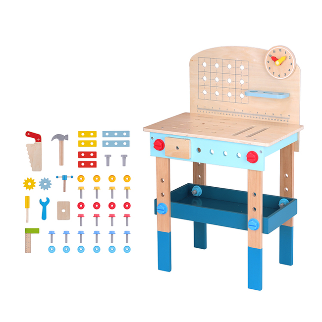 Tooky Toys TK399 – Ξύλινος Πάγκος Εργασίας με Εργαλεία (3+)