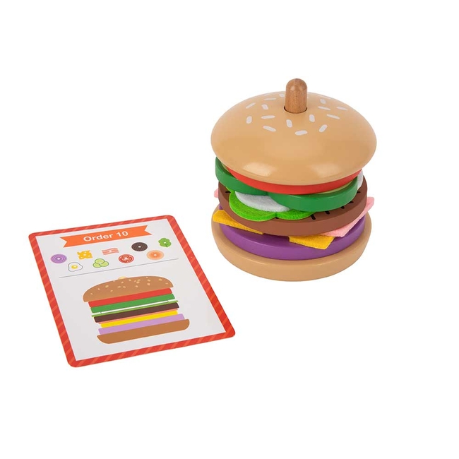Tooky Toys TH844 – Παιχνίδι «Φτιάχνω Μπέργκερ» με Κάρτες Παραγγελίας