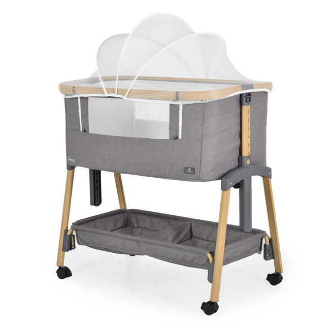 Cangaroo Baby crib Amo light grey 3800146249892