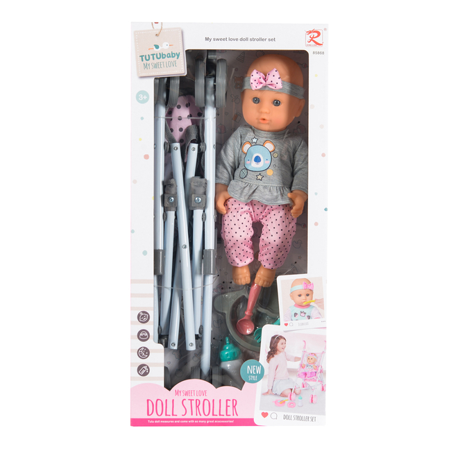 Tutu Love 31cm Doll with Stroller & Feeding Set 3801005601738