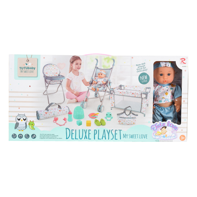 Tutu Love 36cm Doll Playset with Stroller & Accessories 3801005601721