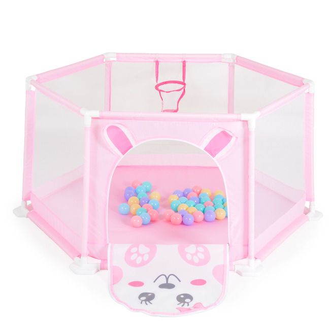 Moni Πάρκο Δραστηριοτήτων 146cm με 50 μπάλες - 995-7061B Pink 3801005601806