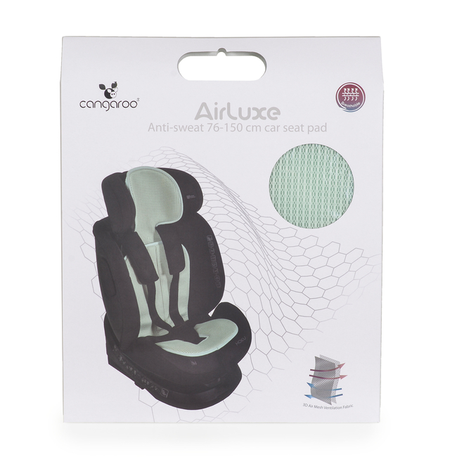 Cangaroo AIRLUXE Αντιιδρωτικό μαξιλάρι κάλυμμα καθίσματος αυτοκινήτου 76-150 cm mint 3800146272340