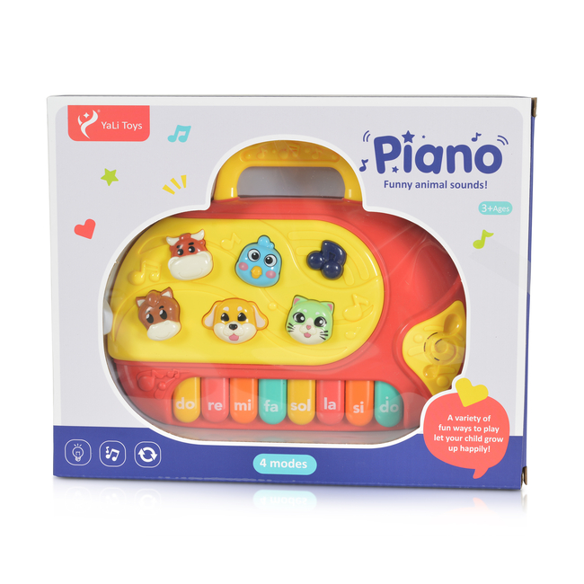 Five Star Toys Παιδικό Μουσικό Πιάνο με Ζωάκια 794 Κόκκινο