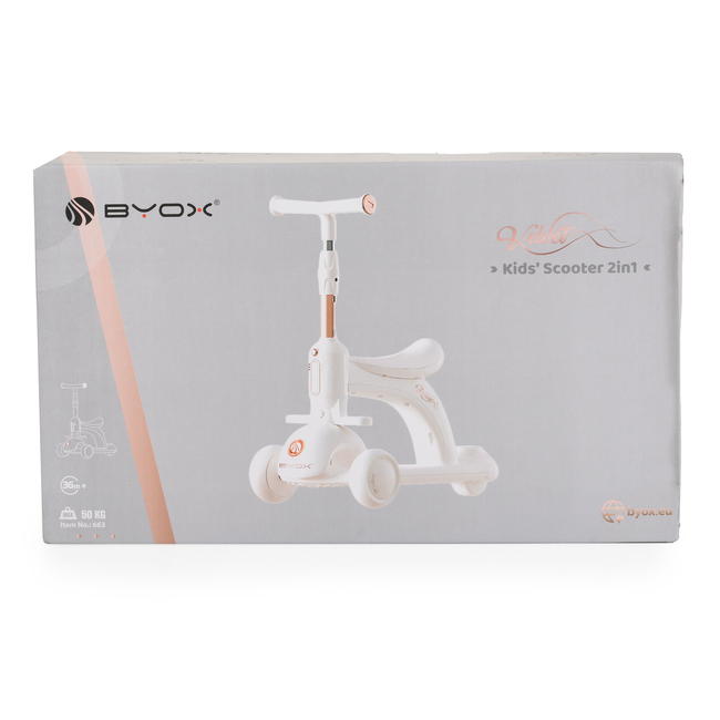 Byox Children`s  Scooter Velvet Royal White 3800146229641